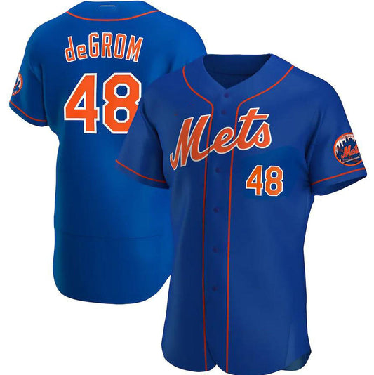 New York Mets #48 Jacob deGrom Royal Alternate Authentic Player Jersey Baseball Jerseys