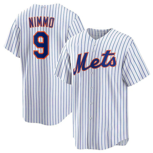 New York Mets #9 Brandon Nimmo White Home Replica Player Jersey Baseball Jerseys
