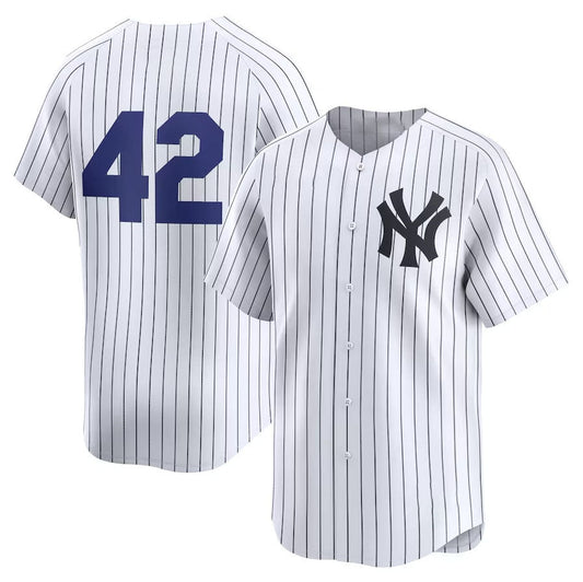 New York Yankees 2024 #42 Jackie Robinson Day Home Limited Jersey – White Stitches Baseball Jerseys