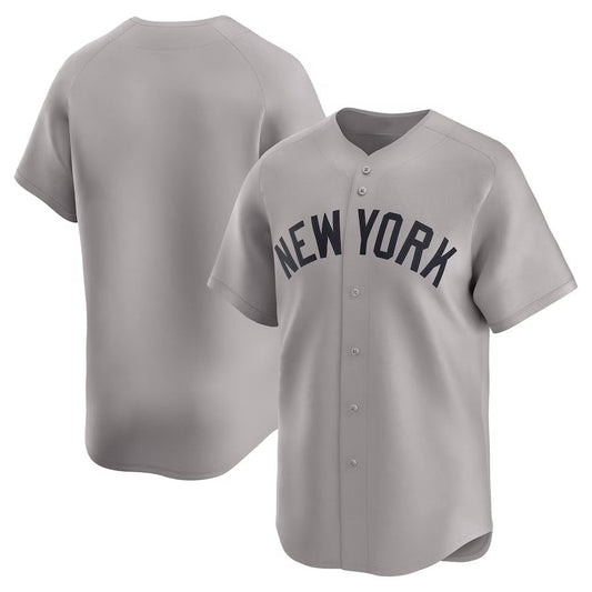 New York Yankees Away Limited Jersey - Gray Stitches Baseball Jerseys
