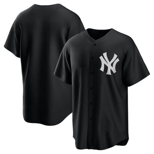 New York Yankees Official Replica Jersey - Black/White Stitches Baseball Jerseys
