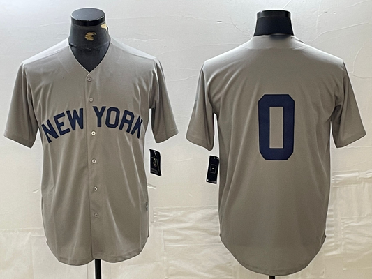 New York Yankees #0 Marcus Stroman Grey Cool Base Stitched Baseball Jersey