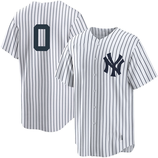 New York Yankees #0 Marcus Stroman No Name White Cool Base Stitched Baseball Jersey
