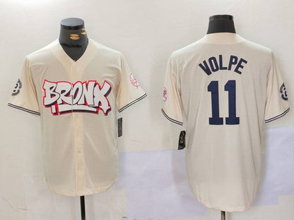 New York Yankees #11 Anthony Volpe Cream Limited Stitched Baseball Jersey