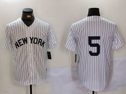 New York Yankees #5 Joe DiMaggio White No Name Cool Base Stitched Baseball Jersey