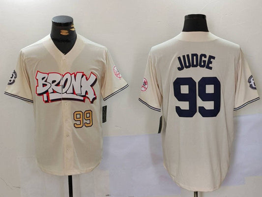 New York Yankees #99 Aaron Judge Cream Limited Stitched Baseball Jersey