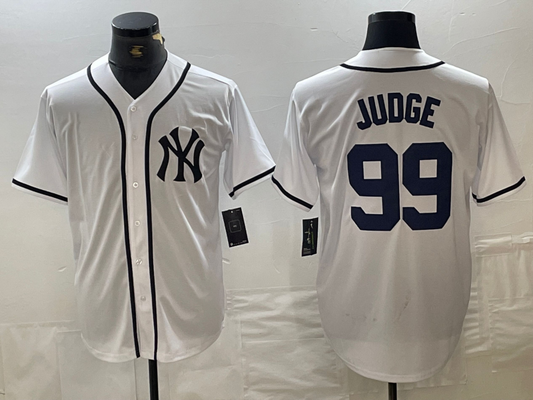 New York Yankees #99 Aaron Judge White Fashion Cool Base Baseball Jersey