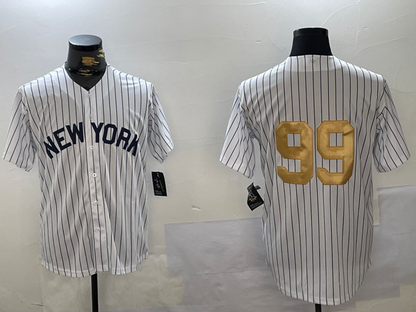 New York Yankees #99 Aaron Judge White Pinstripe Without Name Fashion Cool Base Stitched Baseball Jersey