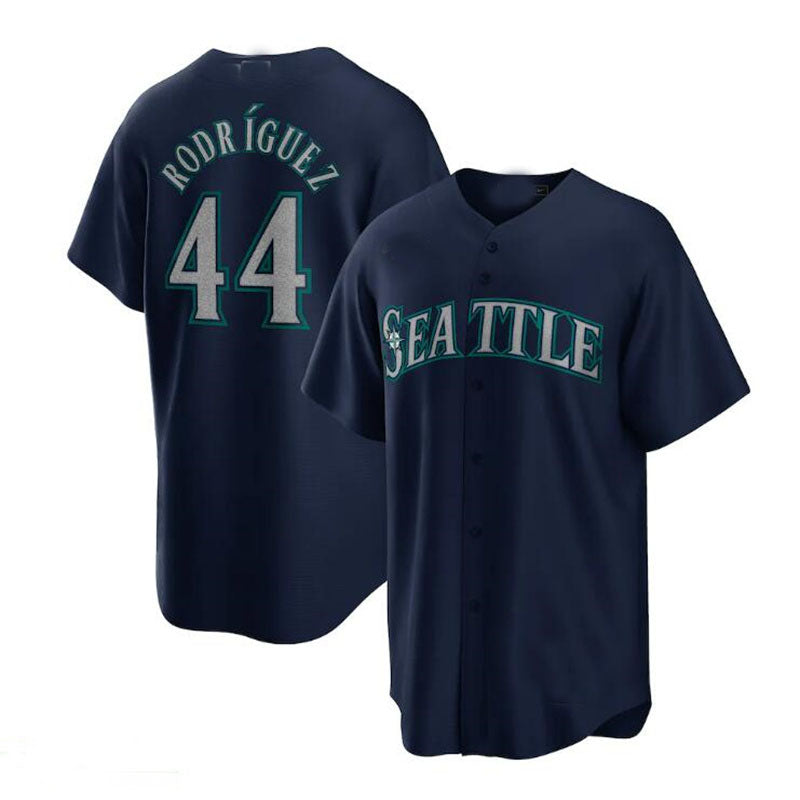 Seattle Mariners #44 Julio Rodriguez Navy Official Replica Player Jersey Baseball Jerseys