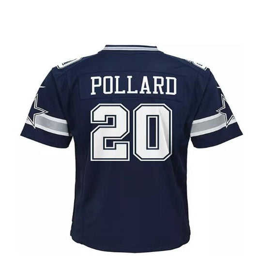D.Cowboys #20 Tony Pollard Navy Game Jersey Stitched American Football Jerseys
