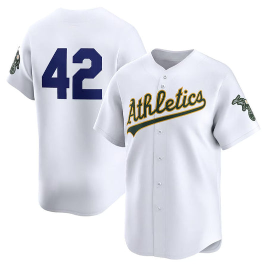 Oakland Athletics 2024 #42 Jackie Robinson Day Home Limited Jersey – White Stitches Baseball Jerseys