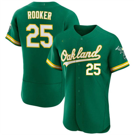 Oakland Athletics #25 Brent Rooker Green Flex Base Stitched Baseball Jersey