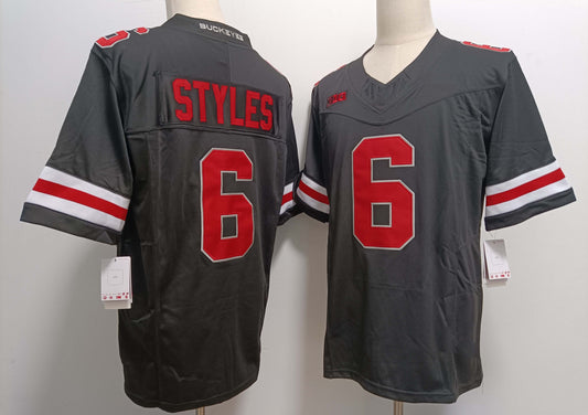 O.State Buckeyes #6 Sonny Styles Black FUSE Stitched American College Jerseys