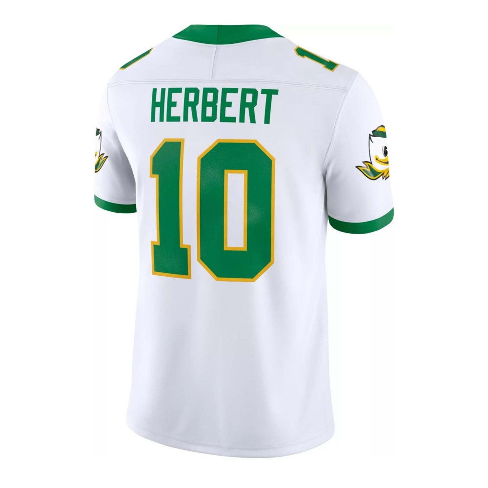 Oregon Ducks #10 Justin Herbert  White Stitched American Football Jerseys