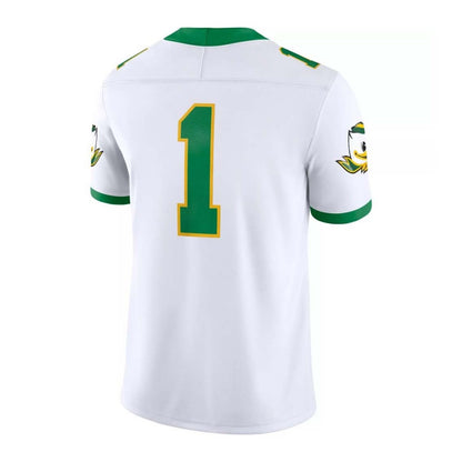 Oregon Ducks #1 White Stitched American Football Jerseys