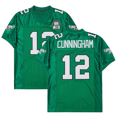 P.Eagles #12 Randall Cunningham Green 1992 Mitchell & Ness Stitched American Mesh throwback Football Jerseys