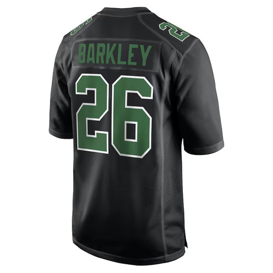 P.Eagles #26 Saquon Barkley Carbon Black Kelly Green Fashion Game American Football Jerseys