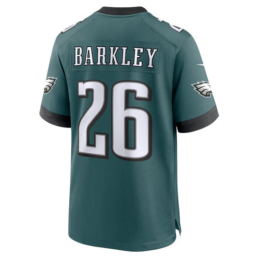 P.Eagles #26 Saquon Barkley Game white Player Jersey - Midnight Green Stitched American Football Jerseys