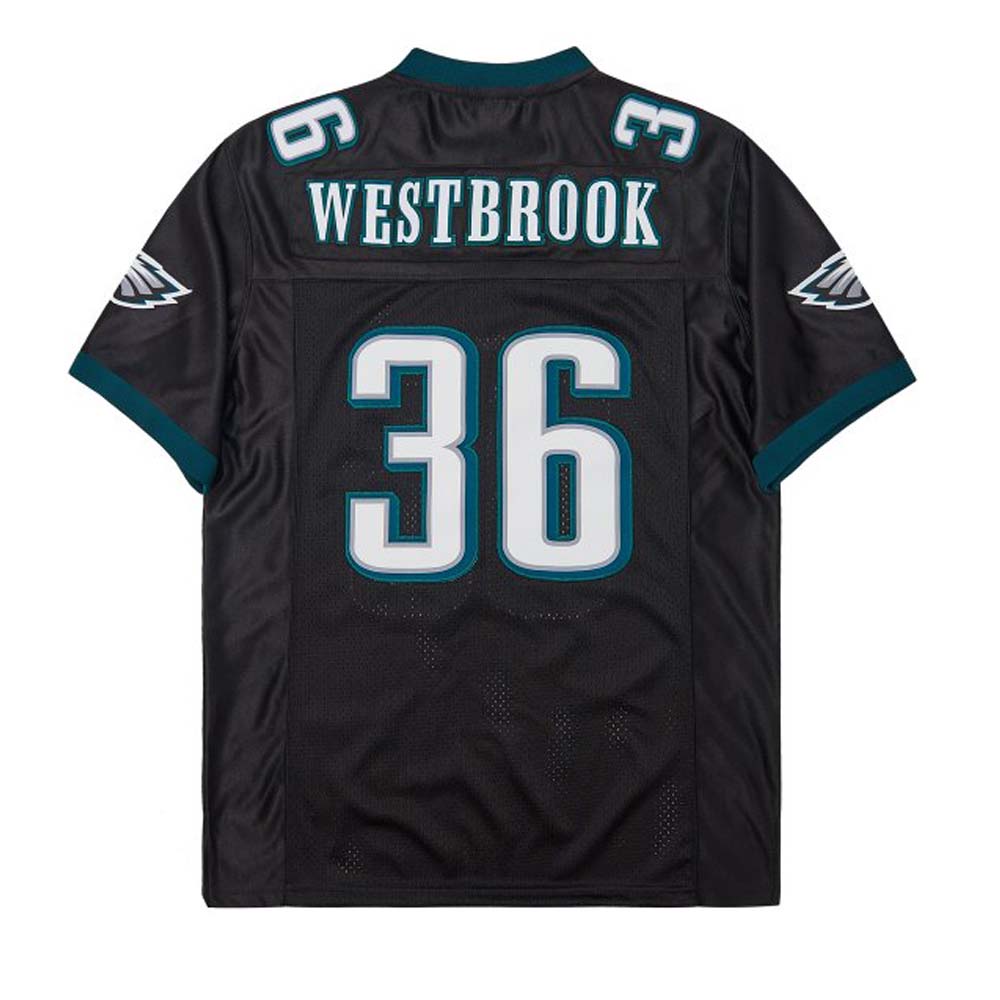 P.Eagles #36 Brian Westbrook Black 2003 Mitchell & Ness Stitched American Mesh throwback Football Jerseys