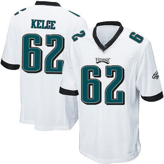 P.Eagles #62 Jason Kelce White Game Stitched American Football Jerseys