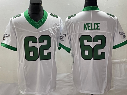 P.Eagles #62 Jason Kelce White Vapor F.U.S.E. Limited Stitched American Football Jerseys