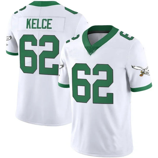 P.Eagles #62 Jason Kelce White Vapor F.U.S.E. Limited Stitched American Football Jerseys