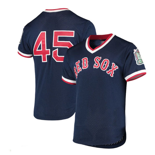 Boston Red Sox  #45 Pedro Martinez Mitchell & Ness 1999 Cooperstown Collection Mesh Batting Practice Jersey - Navy Baseball Jerseys