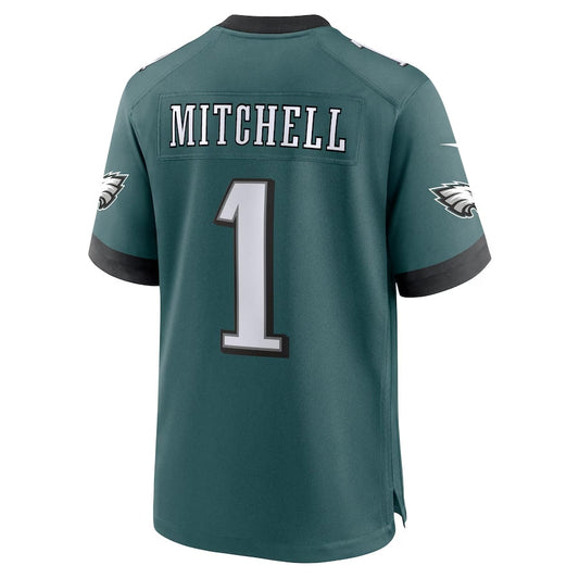 P.Eagles #1 Quinyon Mitchell 2024 Draft First Round Pick Player Game Jersey - Midnight GreenAmerican Football Jerseys