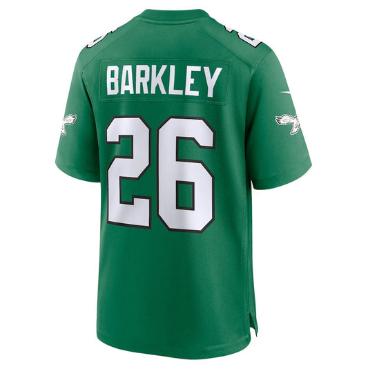 P.Eagles #26 Saquon Barkley Alternate Game Jersey - Kelly Green American Football Jerseys