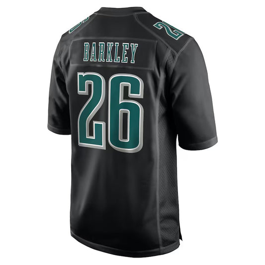 P.Eagles #26 Saquon Barkley Tundra Black Fashion Game Stitched American Football Jerseys