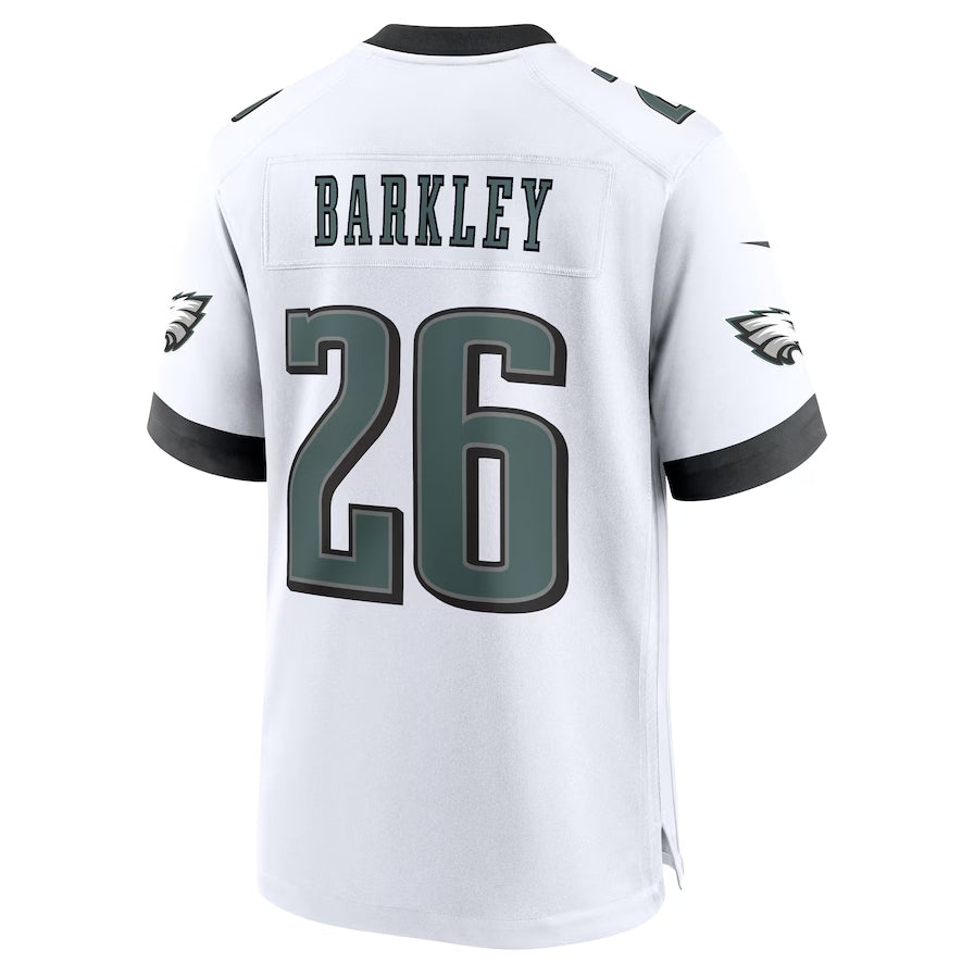 P.Eagles #26 Saquon Barkley White Game Jersey - White American Football Jerseys