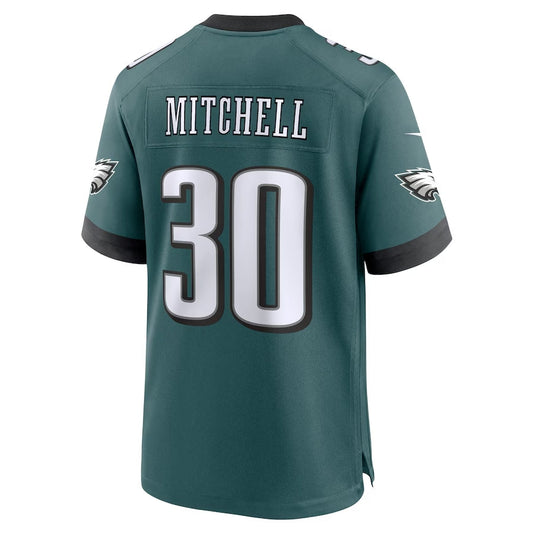 P.Eagles #30 Quinyon Mitchell 2024 Draft First Round Pick Player Game Jersey - Midnight Green Football Jerseys
