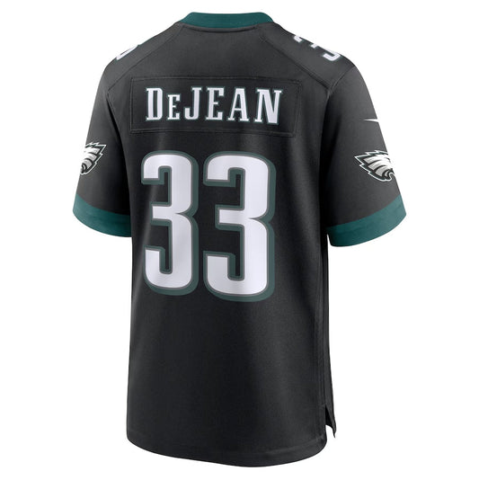 P.Eagles #33 Cooper DeJean 2024 Draft Alternate Player Game Jersey - Black Football Jerseys