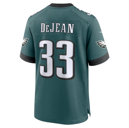 P.Eagles #33 Cooper DeJean 2024 Draft Game Jersey - Green Football Jerseys