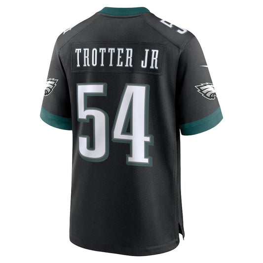 P.Eagles #54 Jeremiah Trotter Jr. Alternate 2024 Draft Game Jersey - Black Football Jerseys