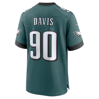 P.Eagles #90 Jordan Davis Team Game Jersey - Midnight Green American Football Jerseys