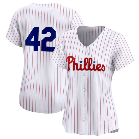 Philadelphia Phillies 2024 #42 Jackie Robinson Day Home Limited Jersey – White Stitches Baseball Jerseys