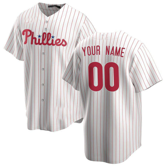 Custom Philadelphia Phillies Home Replica Jersey - White Baseball Jerseys