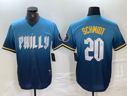Philadelphia Phillies #20 Mike Schmidt Blue 2024 City Cool Base Baseball Jersey