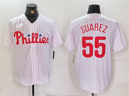 Philadelphia Phillies #55 Ranger Suárez White Cool Base Stitched Baseball Jersey