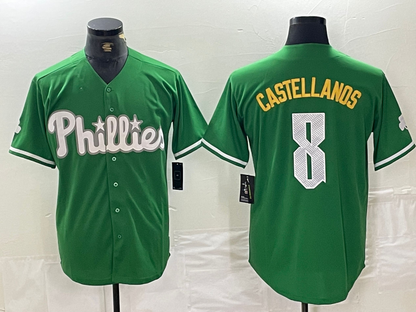Philadelphia Phillies #8 Nick Castellanos Green 2024 City Connect Stitched Baseball Jerseys