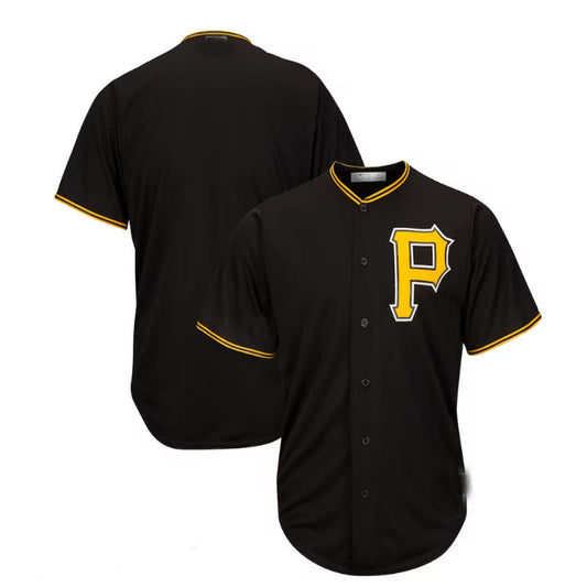 Pittsburgh Pirates Big & Tall Replica Team Jersey - Black Baseball Jerseys