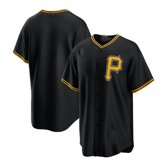 Pittsburgh Pirates Alternate Replica Team Jersey - Black Baseball Jerseys