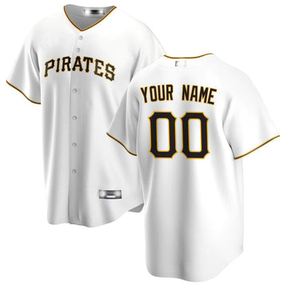 Baseball Jerseys Custom Pittsburgh Pirates White Home Replica Custom Jersey