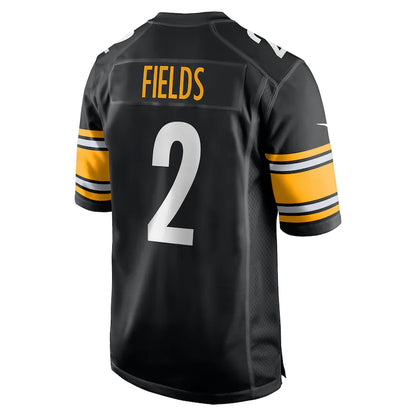 P.Steelers #2 Justin Fields Black Game Stitched American Football Jerseys