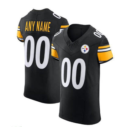 Custom P.Steelers Black Vapor F.U.S.E. Elite Jersey Stitched American Football Jerseys