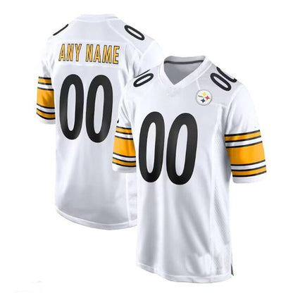 Custom P.Steelers White Game Jersey Stitched American Football Jerseys