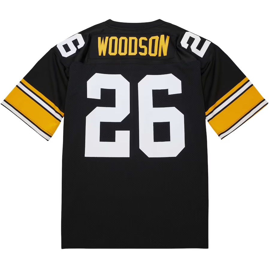 P.Steelers #26 Rod Woodson 1988 Mitchell & Ness Authentic Throwback Retired Player Jersey - Black Stitched American Football Jerseys