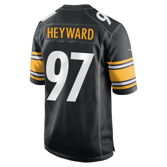 P.Steelers #97 Cam Heyward Black Game Player Jersey Stitched American Football Jerseys