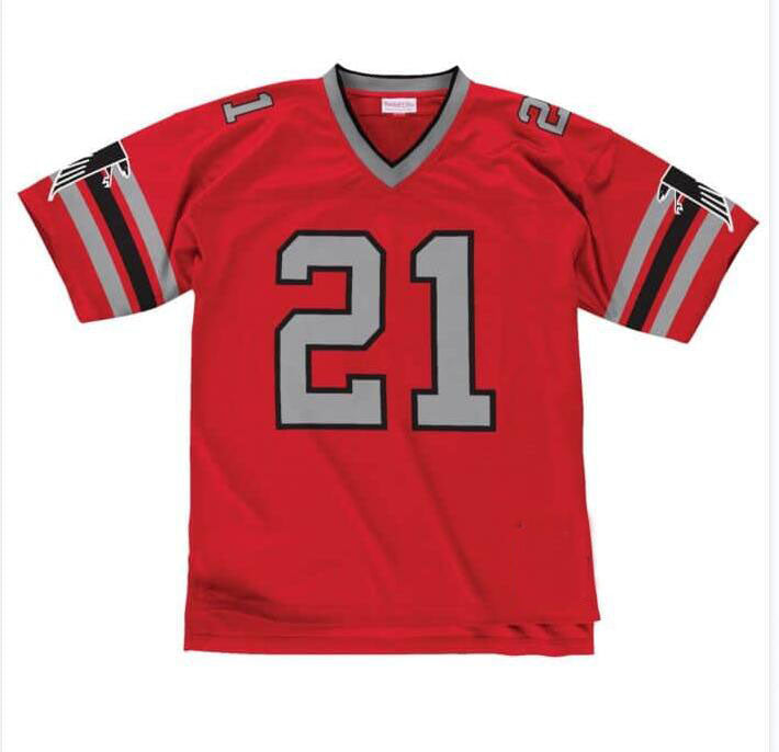 A.Falcons #21  Game Jersey - red  Stitched American Football Jerseys